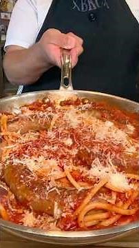 Simple pasta dish with homemade sauce