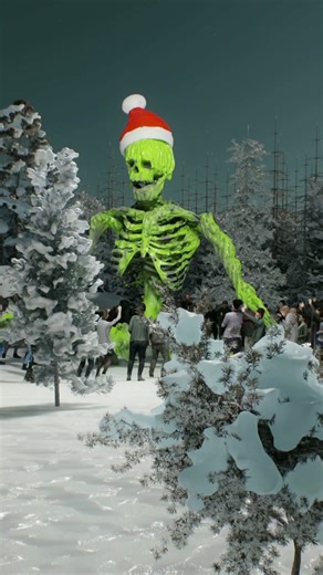 merry creepy Christmas #nightmare #creepytok #creepy #monster #skeleton #merrychristmas #weird #horror #creepychristmas #cursedsanta