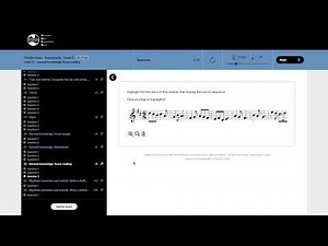 How to highlight notes or bars in AMEB Online Exams