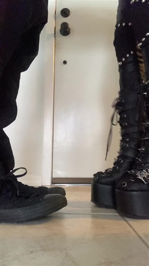 Gothic Leather Platform Boots Trend