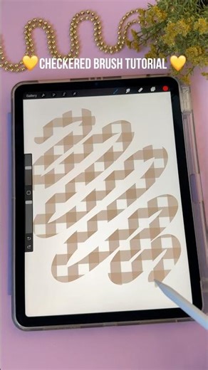 Procreate Checkered Brush Tutorial 💛 #shorts #brush #procreate #procreatetutorial #digitalart