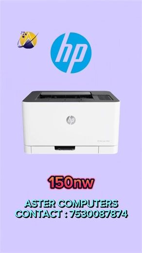 Aster Computers on Instagram: "Meet the HP Color Laser 150nw — a compact wireless color laser printer built for sharp, professional-quality prints 🖨️✨ Fast performance, vibrant color output and reliable laser technology. Perfect for offices, shops, and business documents 💼📄 DM for best price + fast delivery 🚚💨 Aster Computers – Trusted Store 💙 #HP150nw #HPColorLaser #ColorLaserPrinter #OfficePrinter #BusinessPrinter WirelessPrinter LaserPrinter AsterComputers PrinterDeals TechDealsIndia Ma