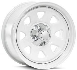 Quadratec  CJ Retro Alloy Wheel 17x8.5 with 5.2in Backspace for 07-26 Jeep Wrangler JK, JL and Gladiator JT