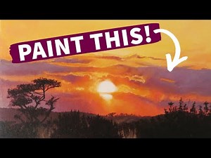 How to paint an African SUNSET! (easy)