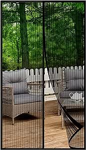 Magnetic Screen Door, Screen Door Mesh,Door Screen Magnetic Closure for Patio Door, Keep Bugs Out Automatical Closure, Easy Install, Actual Screen Size 38"x79" (Fit Door Size up to 36"x78")