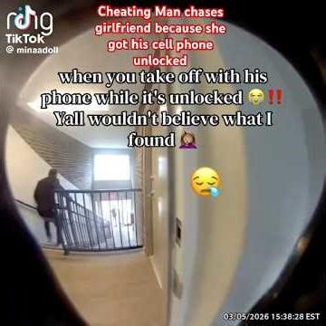 Cheating Man chases girlfriend because she got his cell phone unlocked #love #dating#cops #comedy