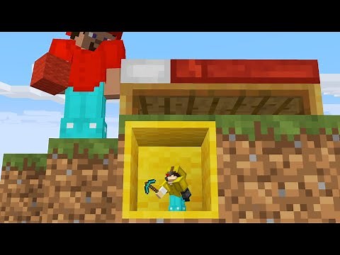 I built a secret base under a players Bedwars island...