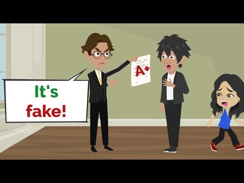 Nora FAKES school report | Funny English Animated Story | Nora English