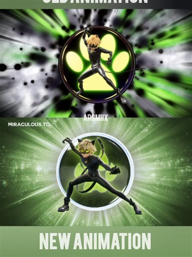 Prefer the black cat transformation in the old or the new animation? 🐈‍⬛ #fyp #miraculousladybug #pourtoii #miraculous #foryou