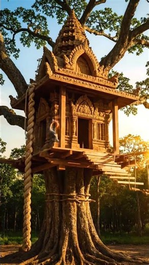 This Treehouse Isn’t Real… But You’ll Want It 🤯 #treehouse #viral #fyp
