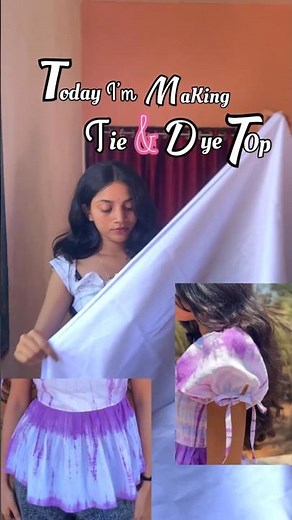 How to Make a Tie Dye Top at Home | Lilac Fabric Dye DIY ft. Kadam Colors💜