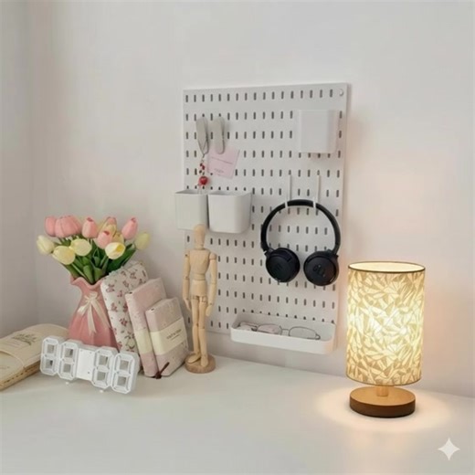 Nordic Style Wooden Base LED Bedside Lamp