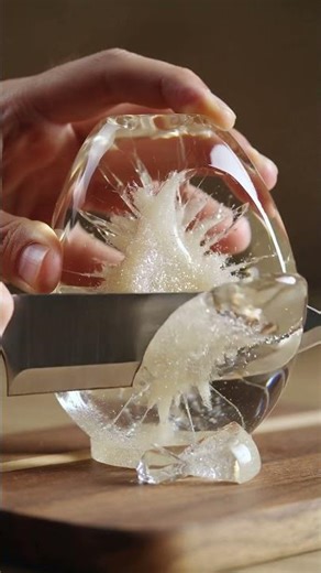 I Cut Open a Jelly Ball with a SNOWFLAKE Inside and Here's What Happened #satisfying