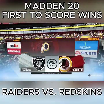 First to score wins! | Raiders vs. Redskins | Madden 20