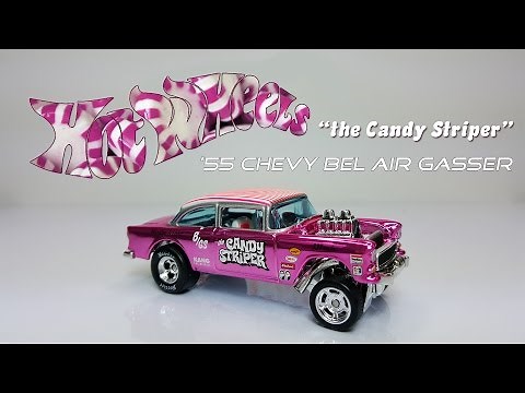 Hot Wheels The Candy Striper 55 Chevy Bel Air Gasser Unboxing & Review