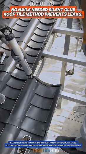 No Nails Needed Silent Glue Roof Tile Method Prevents Leaks.