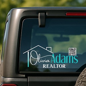 Custom Realtor Decal for Car Window – Real Estate Marketing Vinyl Decal – Personalized Realtor Logo Decal – Real Estate Agent Sign - Etsy