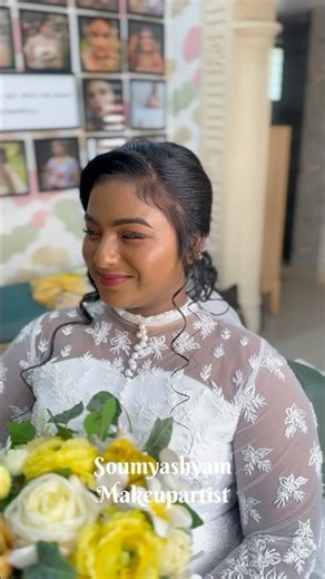 Pretty bride with Airbrush Makeup