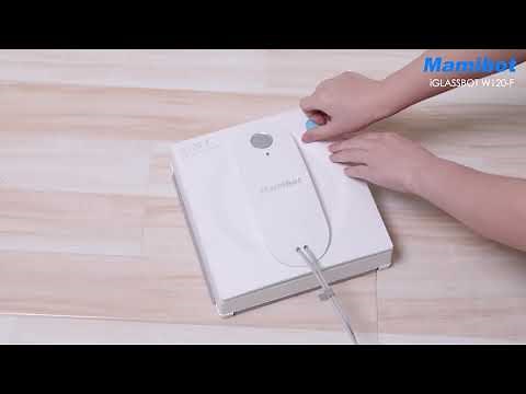 Mamibot W120-F robot window cleaner demo video, with automatical water-spraying function