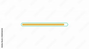 Animated line progress bar preloader. Status. Waiting process. 4K video footage with alpha channel transparency. Website loader. Colorful loading progress icon animation for web UI design