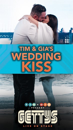 Tim Gettys on Instagram: "THE KISS Watch the full GETTYS Live On Stage video at www.kindafunny.com/GettysWedding"
