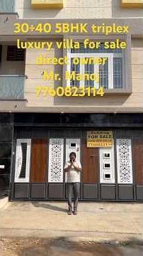 no brokerage direct owner 30x40 5BHK ￼triplex luxury villa for sale location Bharat Housing Society