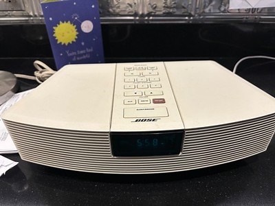 TESTED WORKING WHITE BOSE WAVE RADIO AWR1-1W W/ POWER CORD AM/FM/AUX - NO REMOTE | eBay