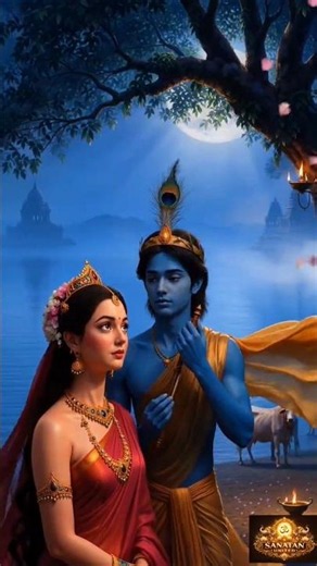 Jai Sri Krsna ✨ Radha Krishna Divine Love Status 🦚 Hare Krishna Bhajan #shorts
