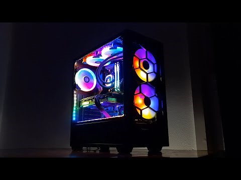 Gaming pc build in Kolink Observatory RGB case montage