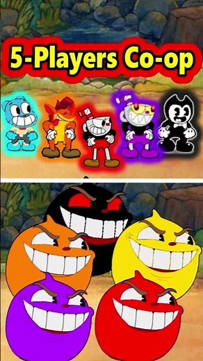 Cuphead - 5-Players Co-op VS Multiple Cloned Bosses