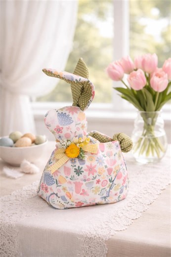 Bunny Easter Basket Sewing Pattern, DIY Farmhouse Spring Decor (PDF Pattern) - Etsy Canada