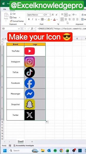 🔥 Make Professional Icons in Excel in Seconds! 🤯 | Excel Icon Design Trick You Must Know