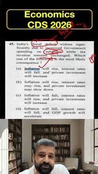 INFLATION | CDS 2026 | ECONOMICS