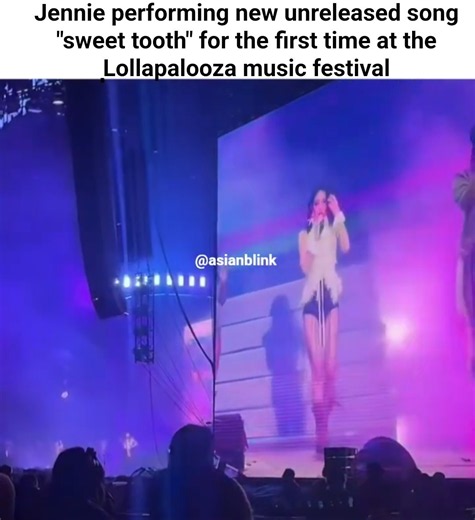 #jennie performs unreleased song 'sweet tooth' at the #lollapalooza #musicfestival #blackpink