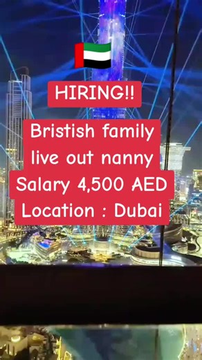 Hiring Nanny Jobs in Dubai for 2025