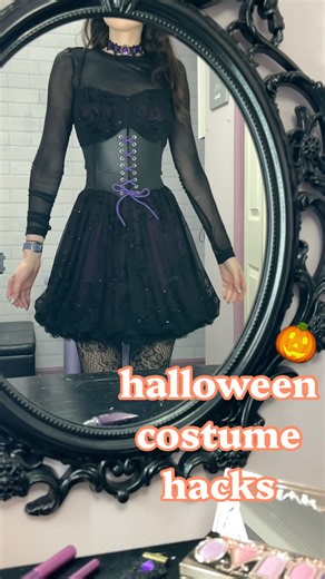 how to turn ANY dress into a #halloween costume 🎃✨ elizabat monster high vampire outfit idea