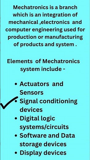 What is Mechatronics engineering#shortsvideo#education#shortsfeed#physics#tech#technology