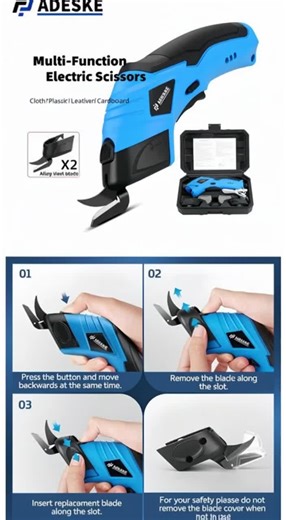 Cordless Electric Scissors for Cardboard and Fabrics