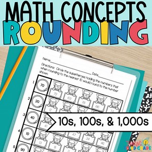 Rounding Whole Numbers Practice Worksheets | tens hundreds thousands