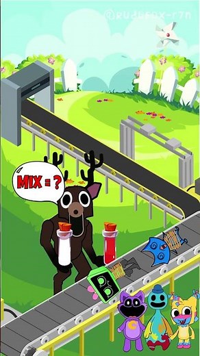 Only One Color Is Safe! Catnap, Yatta & Vee Take The Deer Conveyor Challenge #shorts