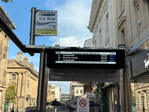 Train-style travel info coming to Lancashire’s buses - starting in Preston