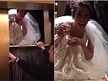Bride is rescued after getting stuck in a lift for an hour