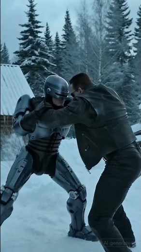 Terminator T8000 and RoboCop epic fight scene