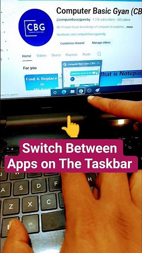 How to Switch Between Taskbar Apps in Windows #shorts #windowstips