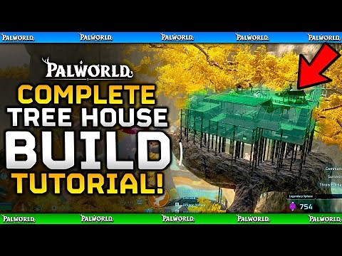 How To Build Amazing TREE HOUSE Base // Build Tutorial - Palworld Feybreak Full Base Building Guide