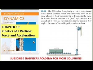 13-38 | Kinetics of a Particle | Chapter 13: Hibbeler Dynamics 14th ed | Engineers Academy