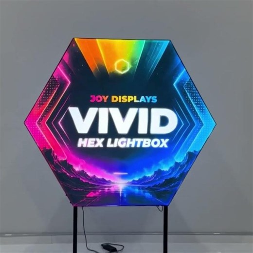 One Display, Infinite Campaigns | Vivid Hex Backlit Lightbox for Any Brand