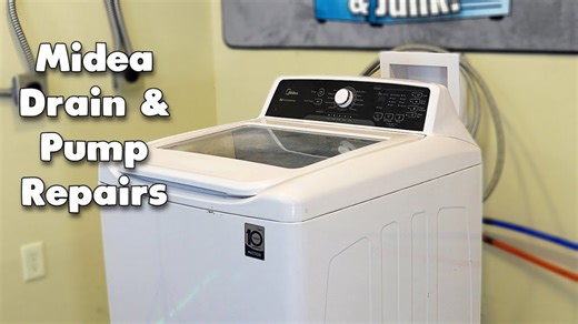 Midea washing machine won't drain water - how to find, fix and replace!