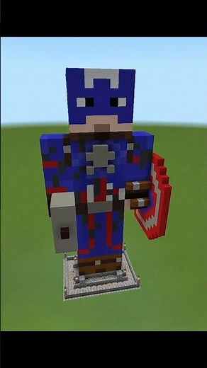 I Built Captain America In Minecraft 💀