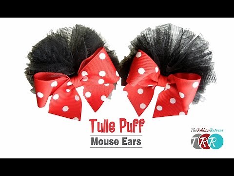 How to Make Tulle Puff Mouse Ears - TheRibbonRetreat.com